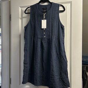 Quince Cotton Gauze Sleeveless Swing Dress - Size Medium - NWT